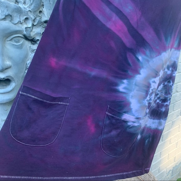 pima cotton tie dye t shirt dress - Picture 4 of 6